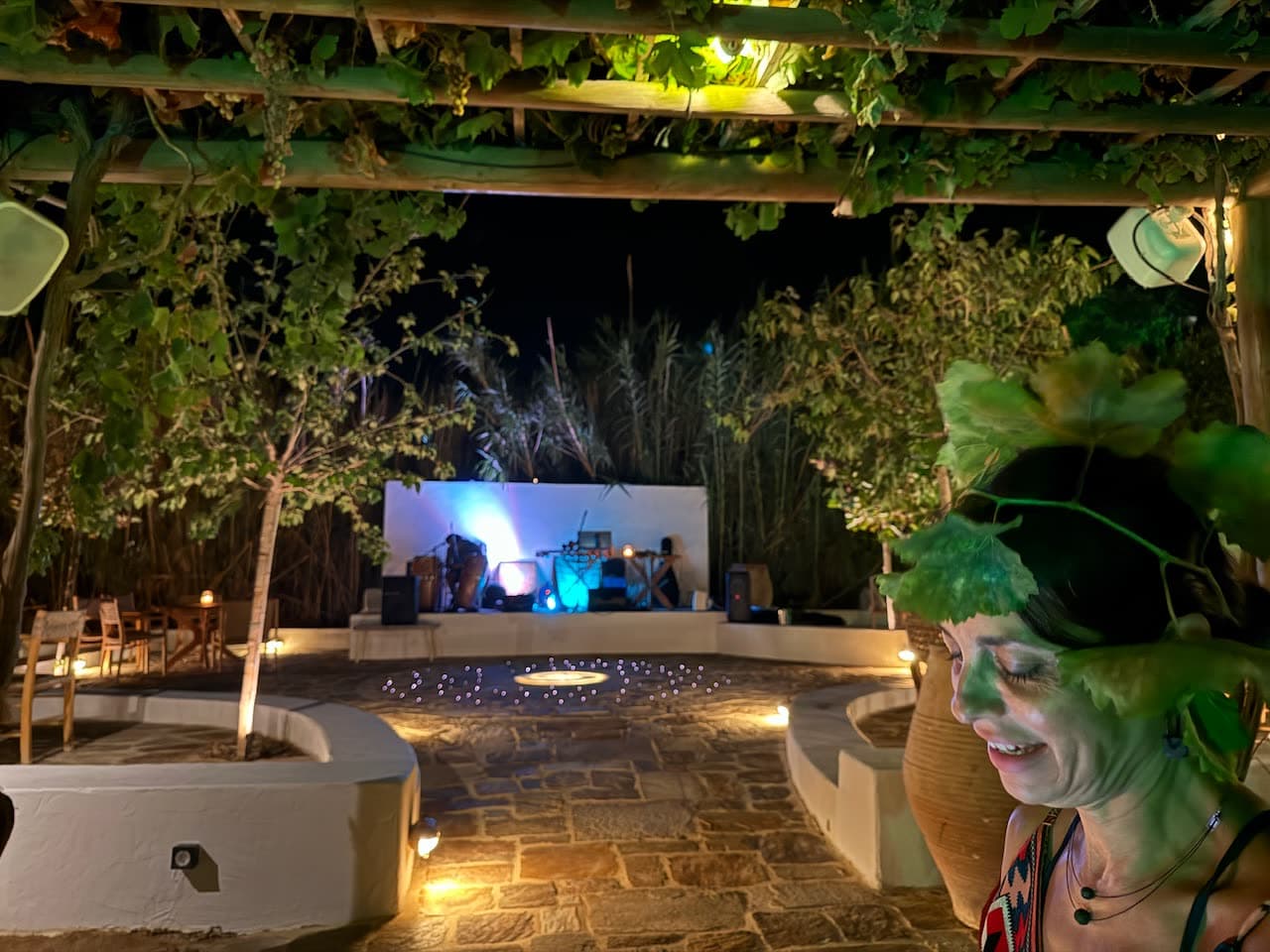 Southbeach Naxos live stage at night