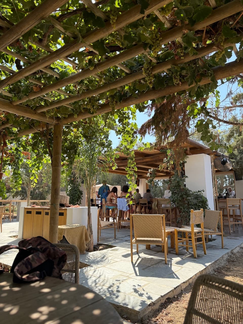 Outdoor dining at Southbeach Naxos